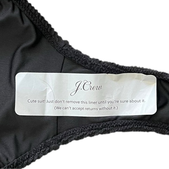 🌻NEW w.tag J. Crew Black Textured hipster full-coverage bikini bottoms Size 3X - Picture 5 of 10